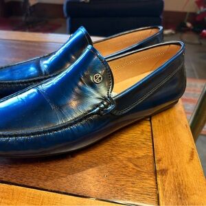 Stylish Navy Leather Loafers for Men